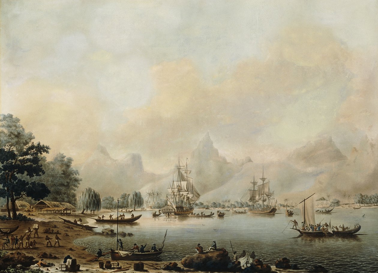 Una Vista de Moorea de John the Younger Cleveley