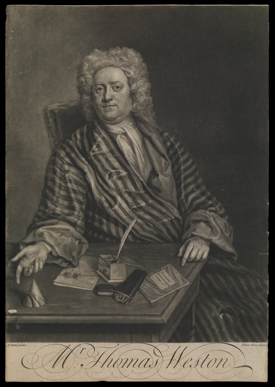 Thomas Weston, c.1725 (grabado, mezzotinta) de John the younger Faber