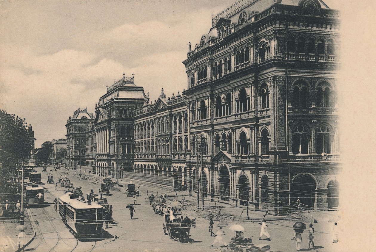 Vista de los Edificios de los Escritores, Calcuta, c1910 de Johnston and Hoffmann