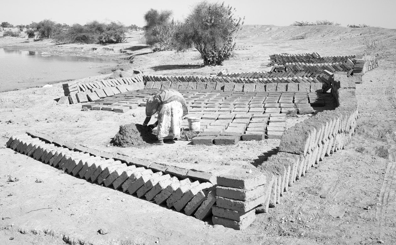 Fábricas de ladrillos en Rajastán, India, 2016 (foto) de Jon Nicholson