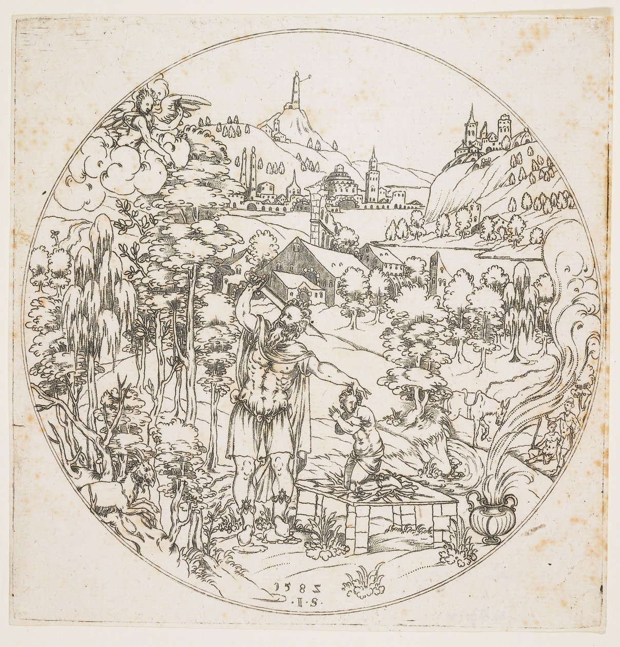 El Sacrificio de Abraham, 1585 de Jonas Silber