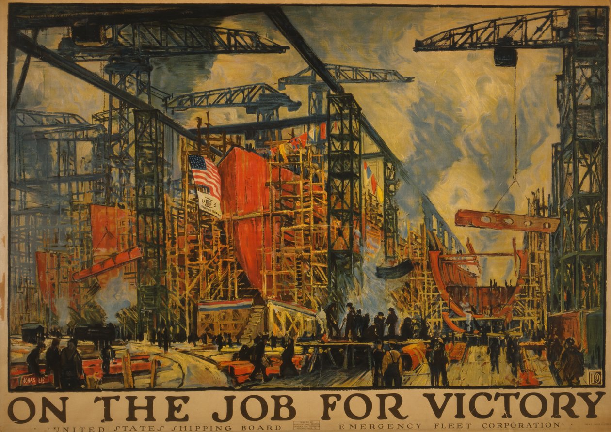 En el trabajo por la victoria, 1918 de Jonas Lie