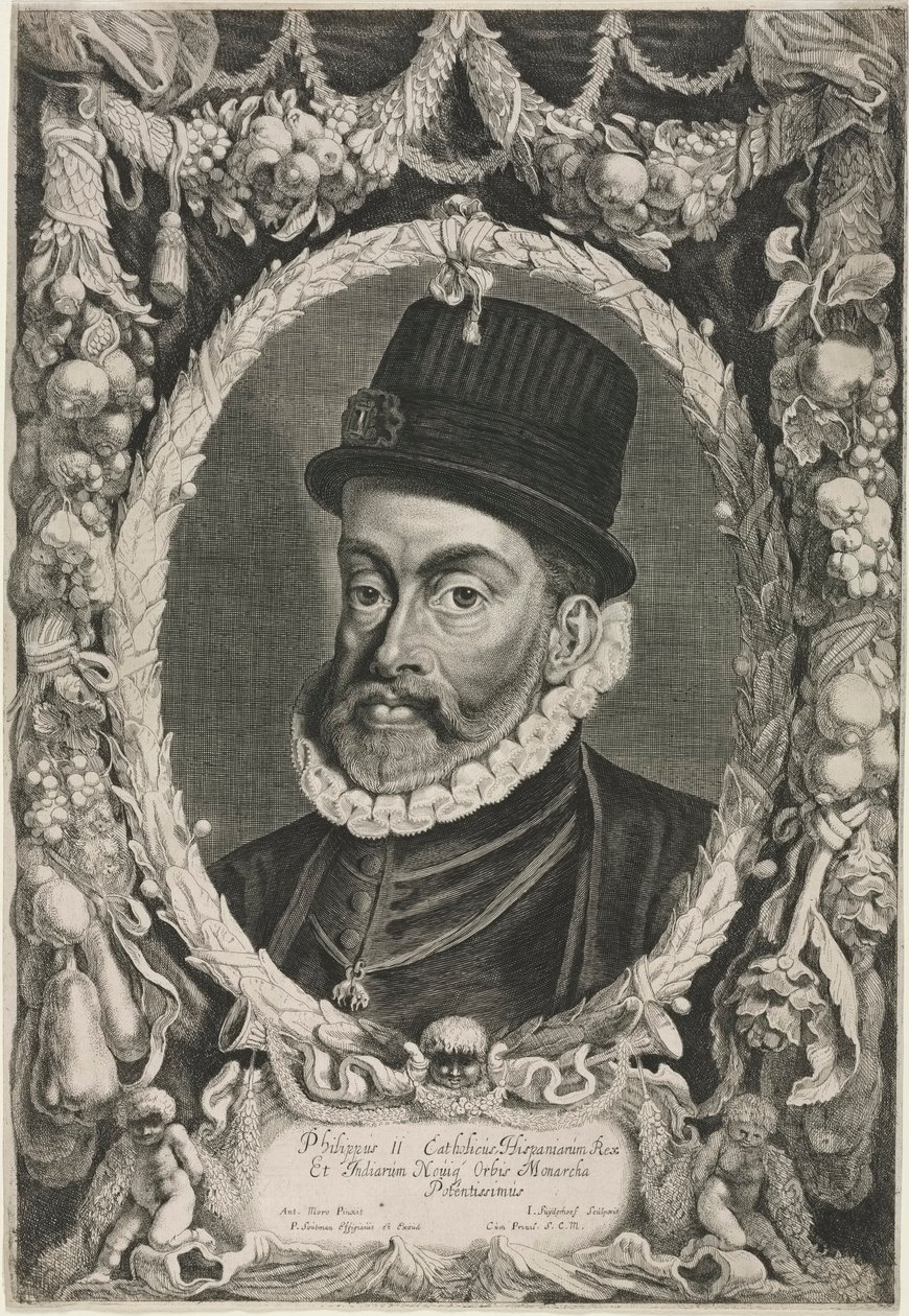 Retrato de Felipe II, Rey de España, 1644 de Jonas Suyderhoef