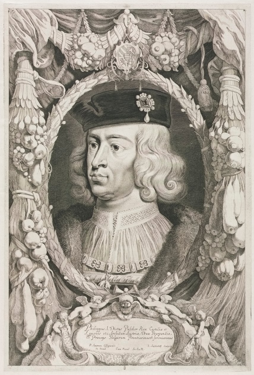Los duques de Borgoña: No. 8. Retrato de Felipe I (el Hermoso) de Castilla de Jonas Suyderhoef
