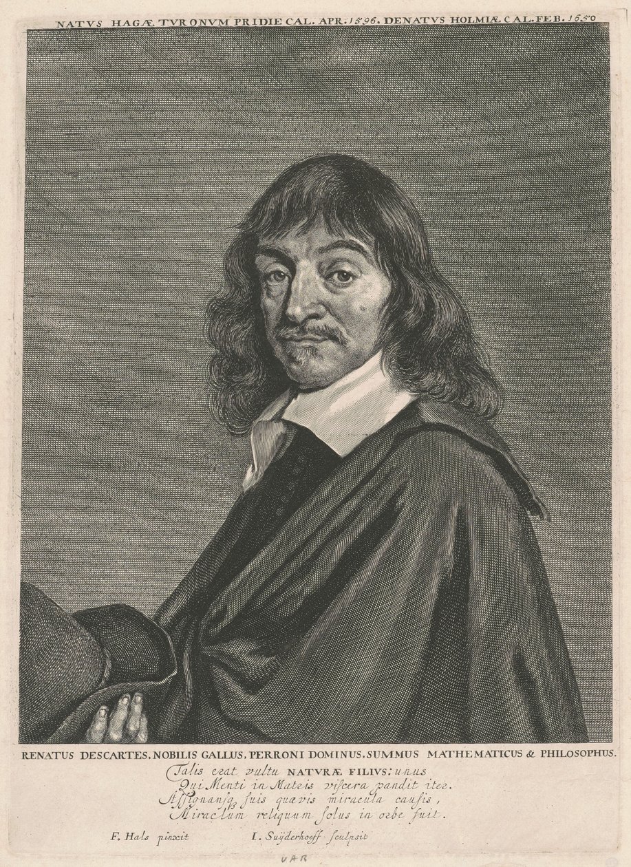 René Descartes de Jonas Suyderhoff, after Frans Hals