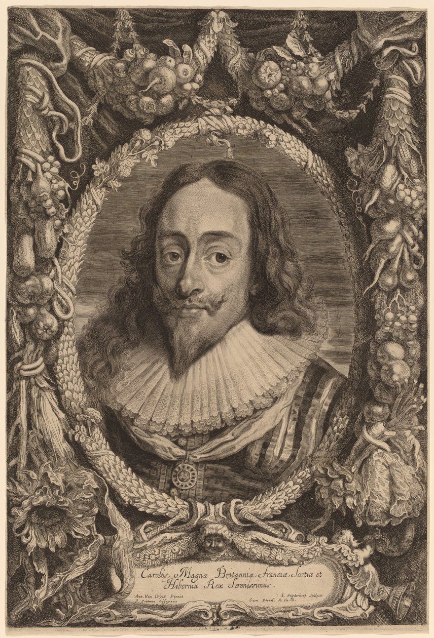 Carlos I, Rey de Inglaterra de Jonas Suyderhoff after Sir Anthony van Dyck