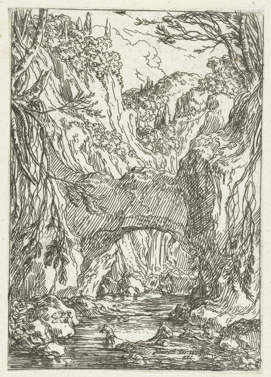 paisaje con puente de roca de Jonas Umbach