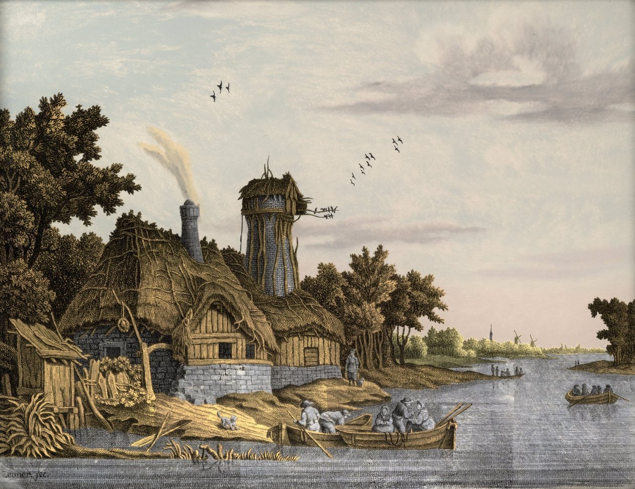 Molino junto a un río de Jonas Zeuner