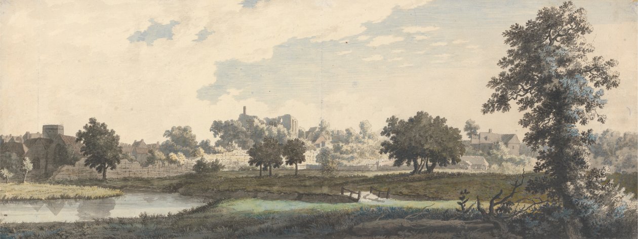 El río Stour, la iglesia de Santa Mildred y el castillo de Canterbury de Jonathan Skelton