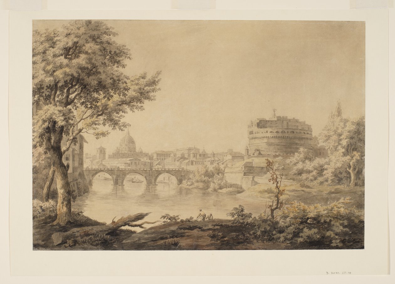 Vista de Roma con San Pedro y Castel Sant