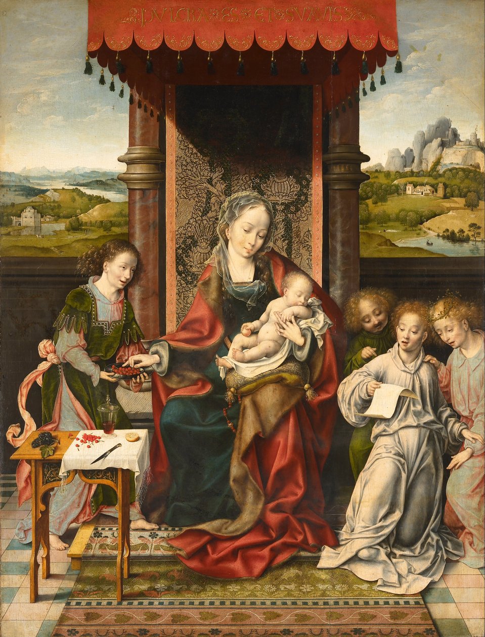 Virgen y Niño con ángeles de Joos van Cleve