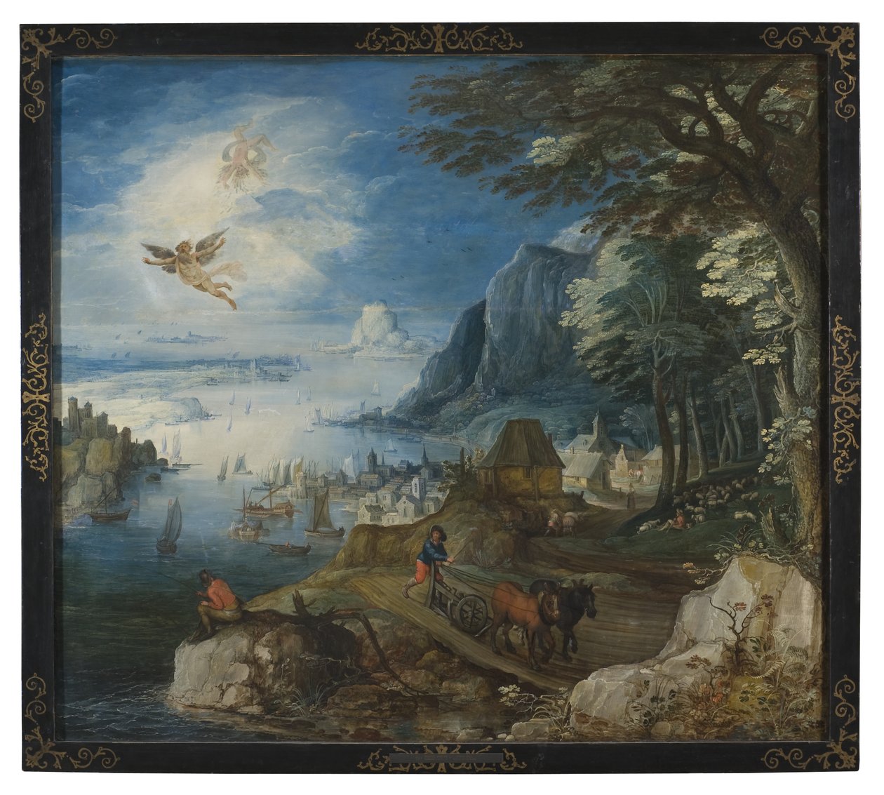 Paisaje con la caída de Ícaro de Joos or Josse de Momper