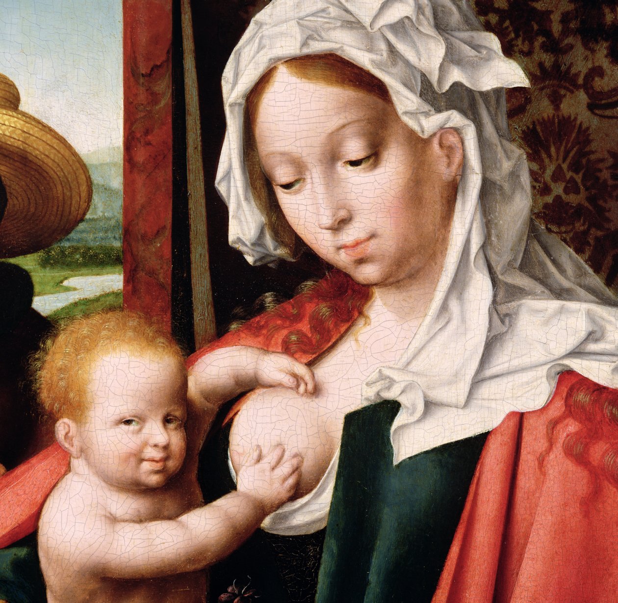 La Sagrada Familia, c.1520 (detalle) de Joos van Cleve