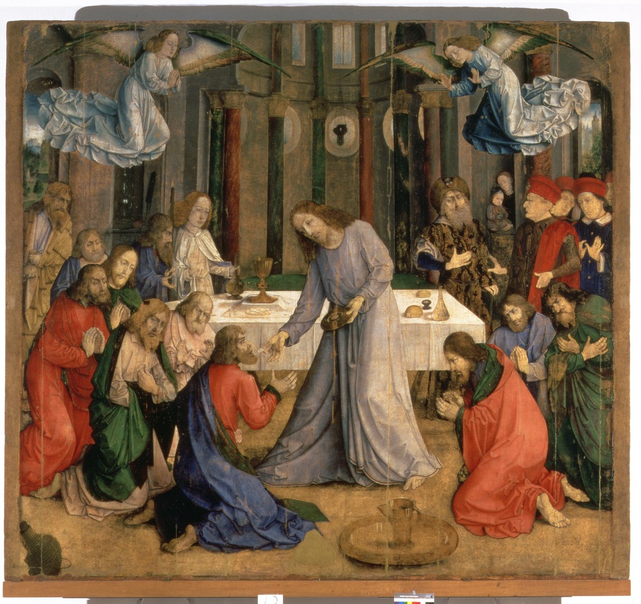 La última cena o, La comunión de los apóstoles, 1474 de Joos van Gent