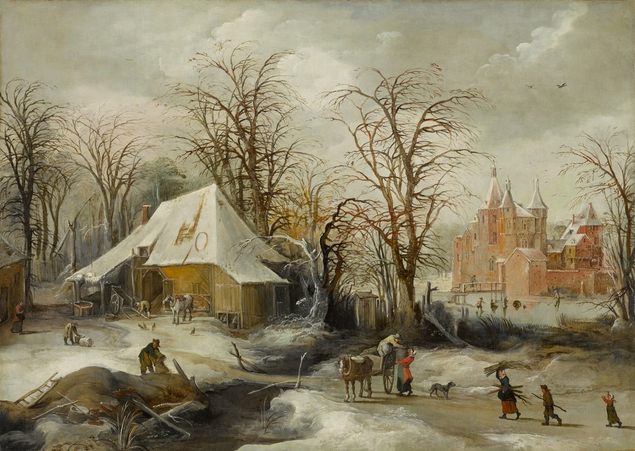 Paisaje de invierno, circa 1625-1630 de Joos or Josse de The Younger Momper