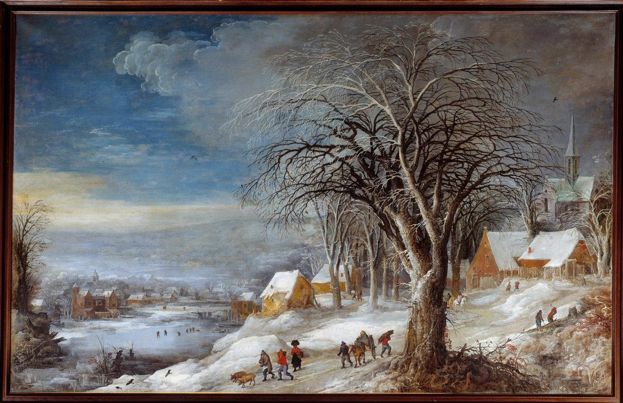 Paisaje de invierno de Joos or Josse de The Younger Momper