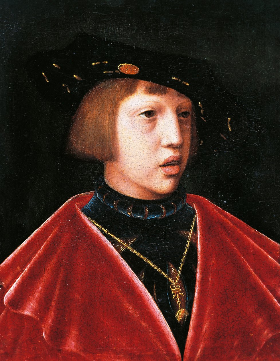 Retrato de Carlos V de niño (Gante de Joos van (attr. to) Cleve