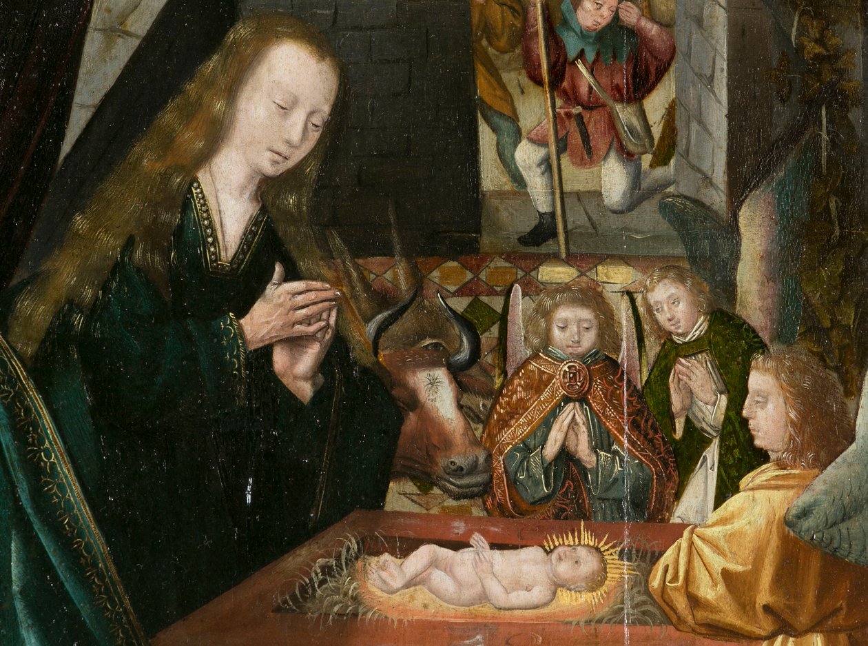 Tríptico de Belén, circa 1540 de Joos van (attr. to) Cleve