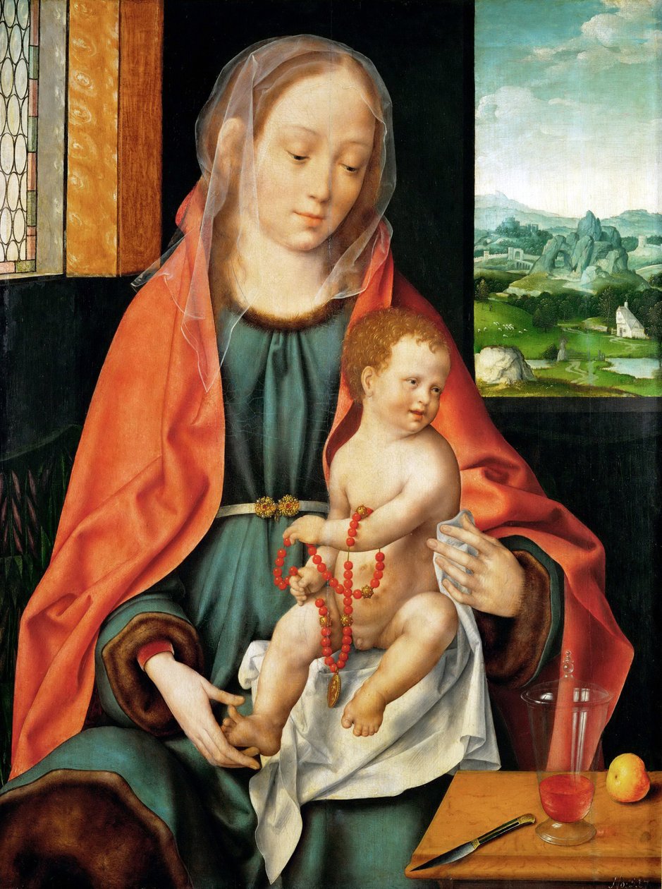 Arte flamenco temprano: La Virgen y el Niño por Joos van Cleve, ca 1530. Museo de Historia del Arte, Viena de Joos van Cleve