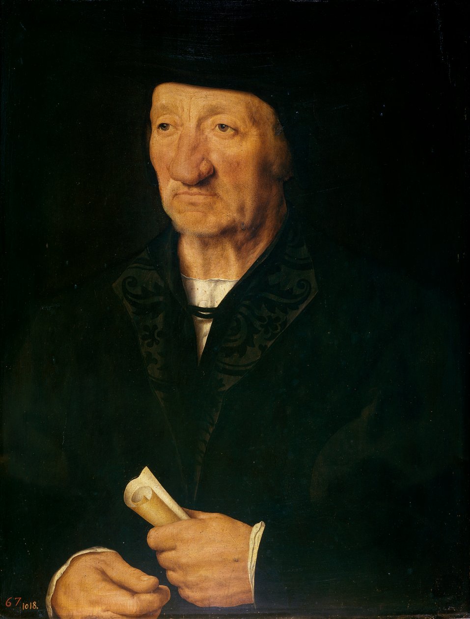 Retrato de un anciano, 1525-7 de Joos van Cleve
