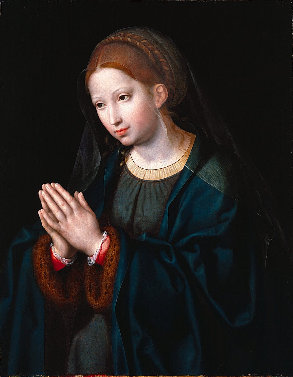 La Virgen en oración de Joos van Cleve