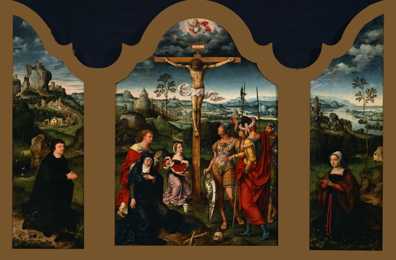 Tríptico: Crucifixión de Cristo de Joos van Cleve