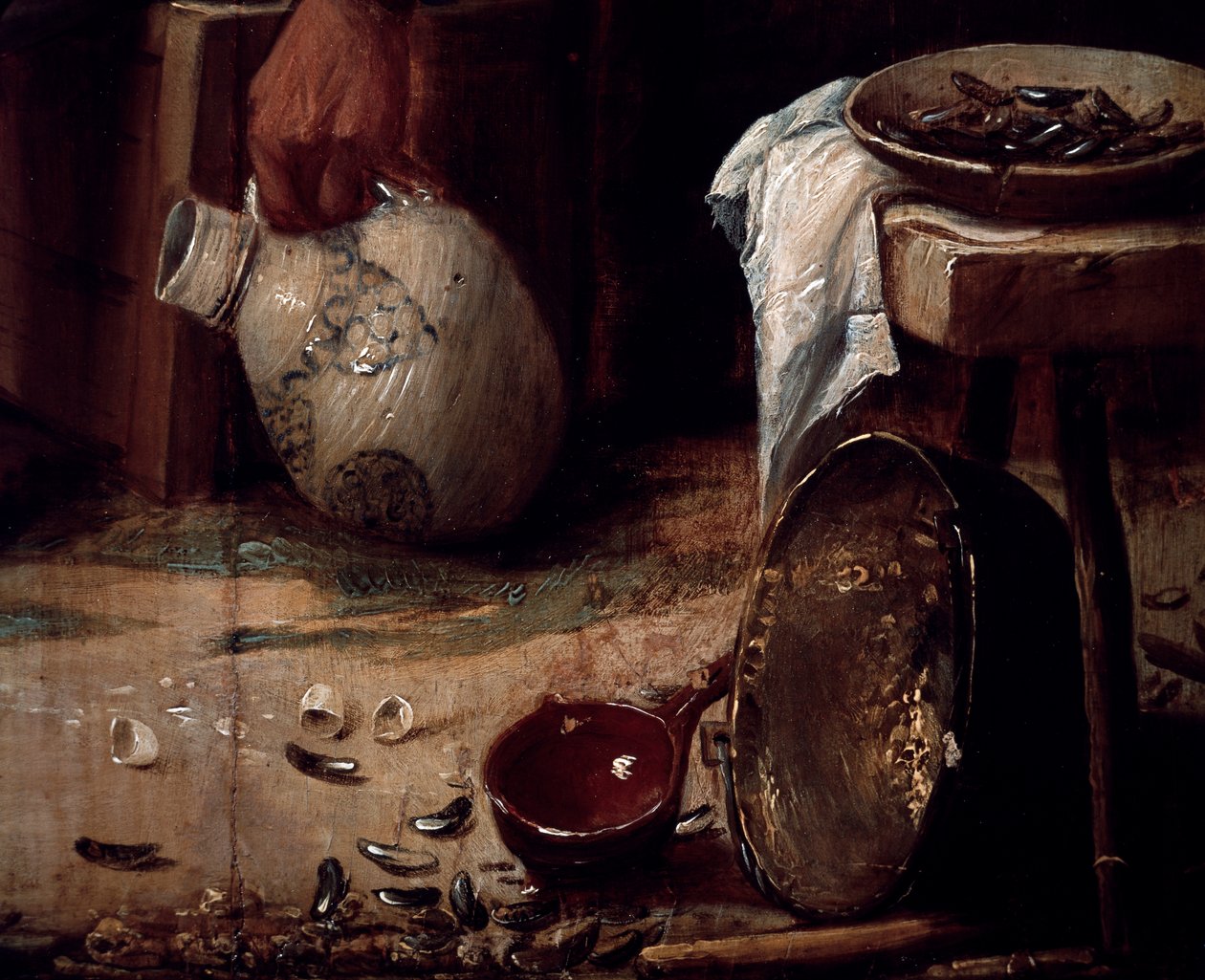 Primavera o Almuerzo de mejillones (detalle) de Joos van Craesbeeck