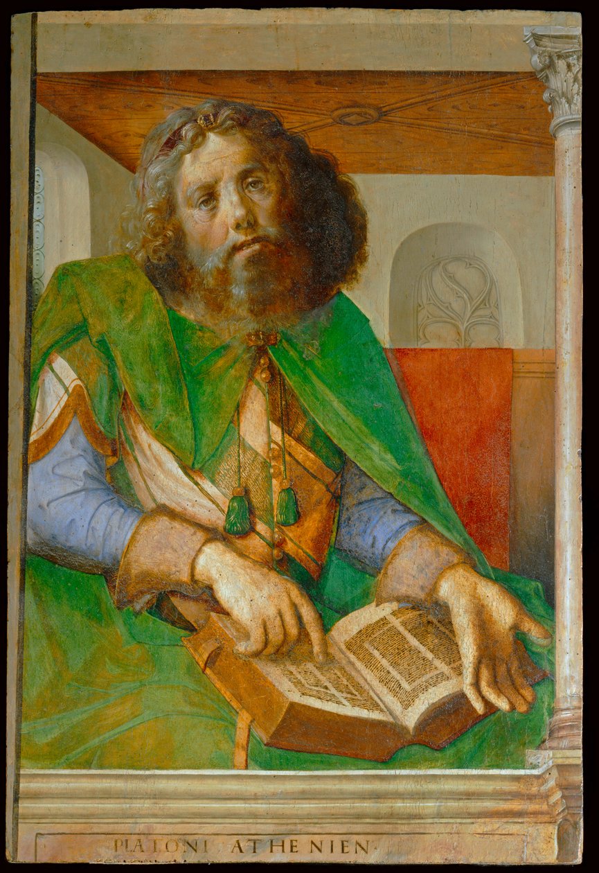 Platón, filósofo griego ... de Joos van Gent (fl.1460 75)