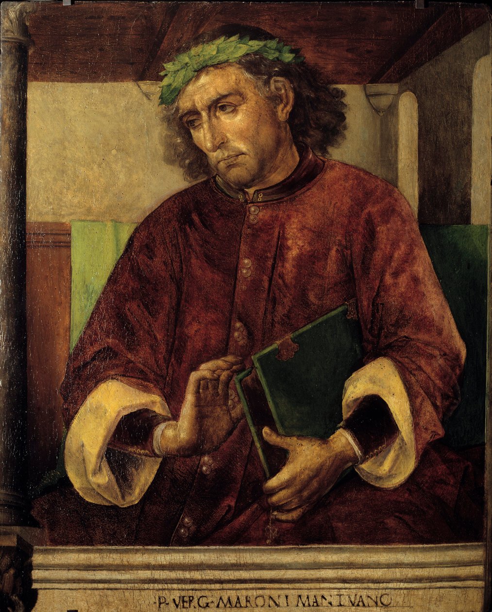 Retrato de Virgilio (70-19 a.C.), poeta y escritor romano. Pintura de Just Ghent (1435-1480) de Joos van Gent (fl.1460 75)
