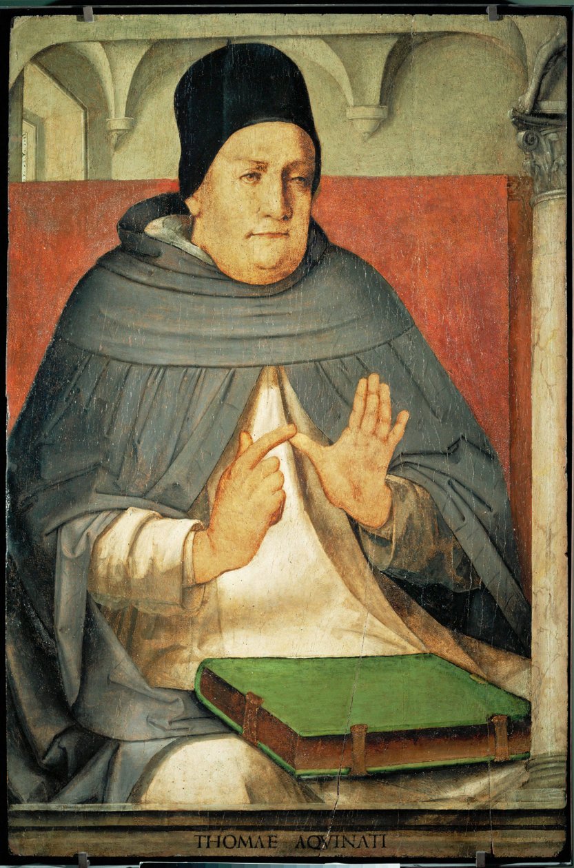 Tomás de Aquino, " Doctor Angelicus ", Santo, Doctor de la Iglesia ... de Joos van Gent (fl.1460 75)