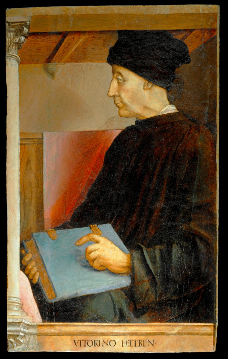 Vittorino da Feltre, humanista y pedagogo italiano ... de Joos van Gent (fl.1460 75)