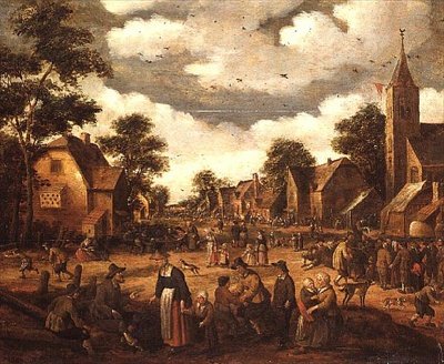 Escena de pueblo de Joost Cornelisz
