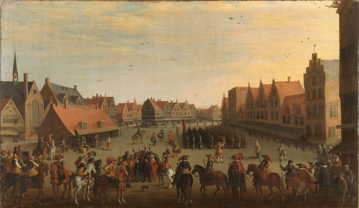 La disolución de los "Waardgelders" (mercenarios a sueldo del gobierno municipal) por el príncipe Maurits en Utrecht, el 31 de julio de 1618 de Joost Cornelisz Droochsloot