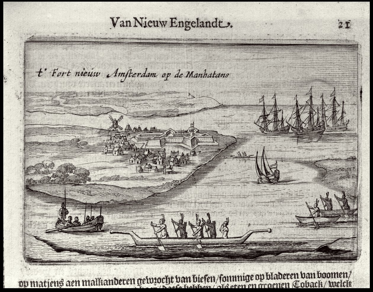Vista de Nueva Ámsterdam, 1626-28 de Joost Hartgers