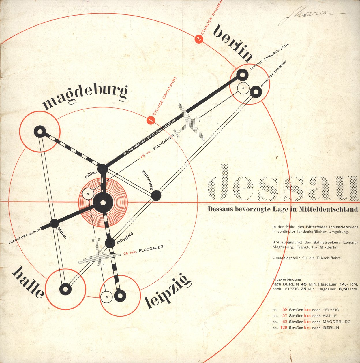 Dessau: en el terreno de la antigua cultura, 1931 de Joost Schmidt