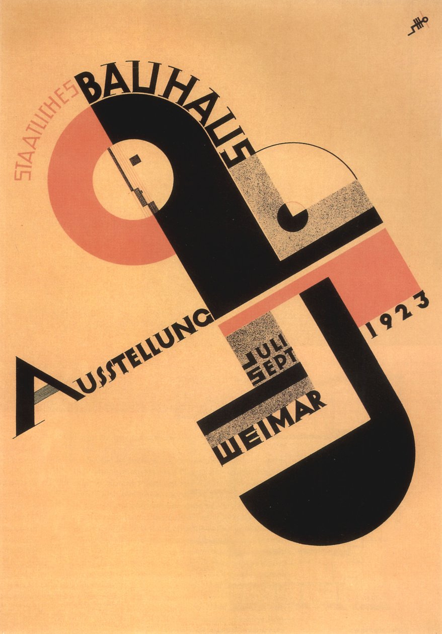 Publicidad de la exposición de la Bauhaus en Weimar de Joost Schmidt