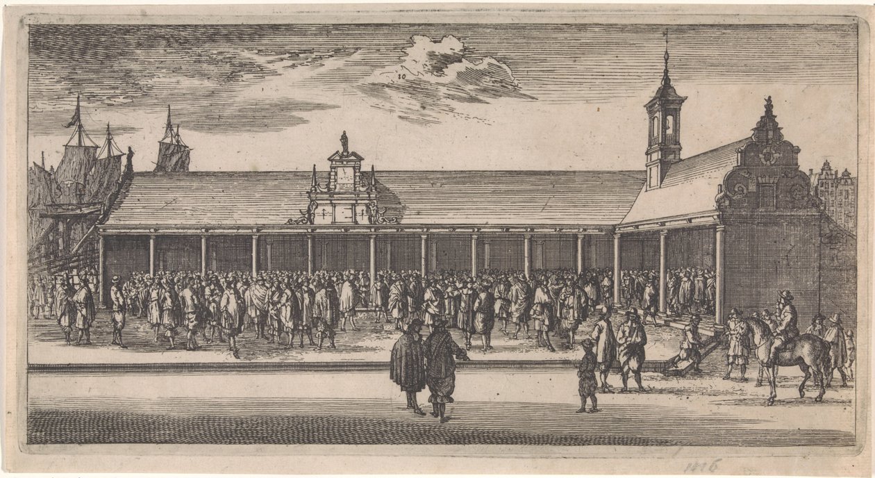 Vista de la Bolsa de Valores de Rotterdam Postal (título de la serie) de Joost van Geel