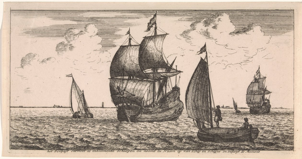 Recepción del correo en el mar Postal (título de la serie) de Joost van Geel