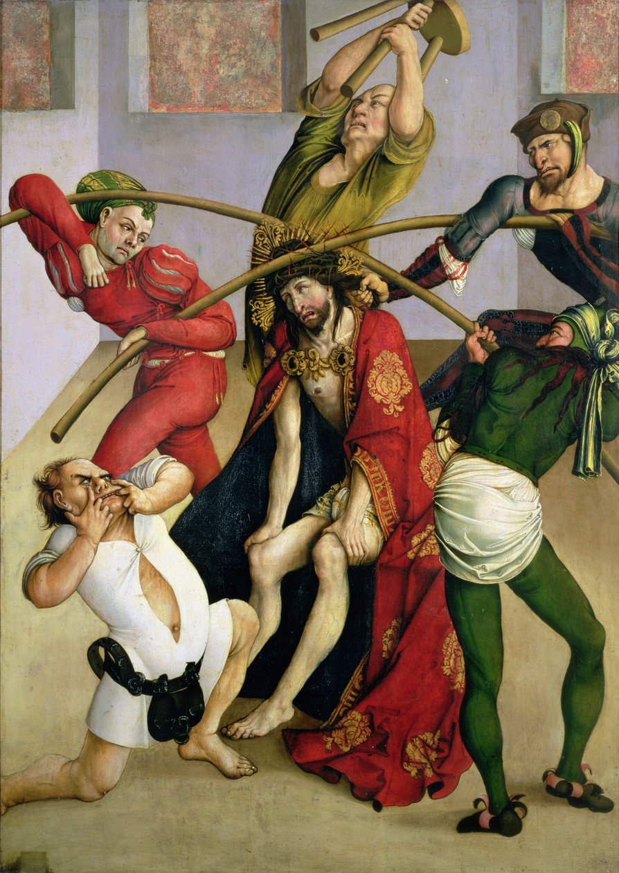 Cristo coronado de espinas (óleo sobre tabla) de Jorg I Breu