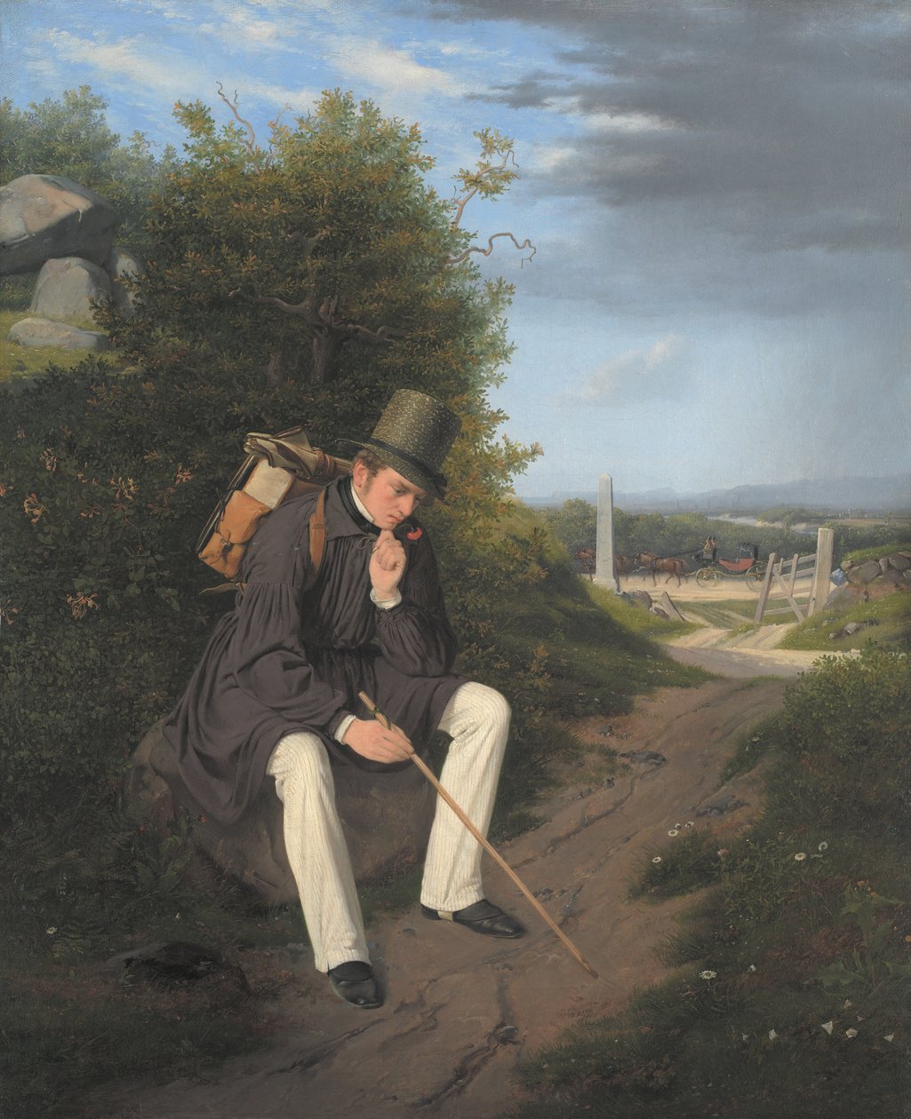 Un artista descansa junto a la carretera de Jorgen Roed
