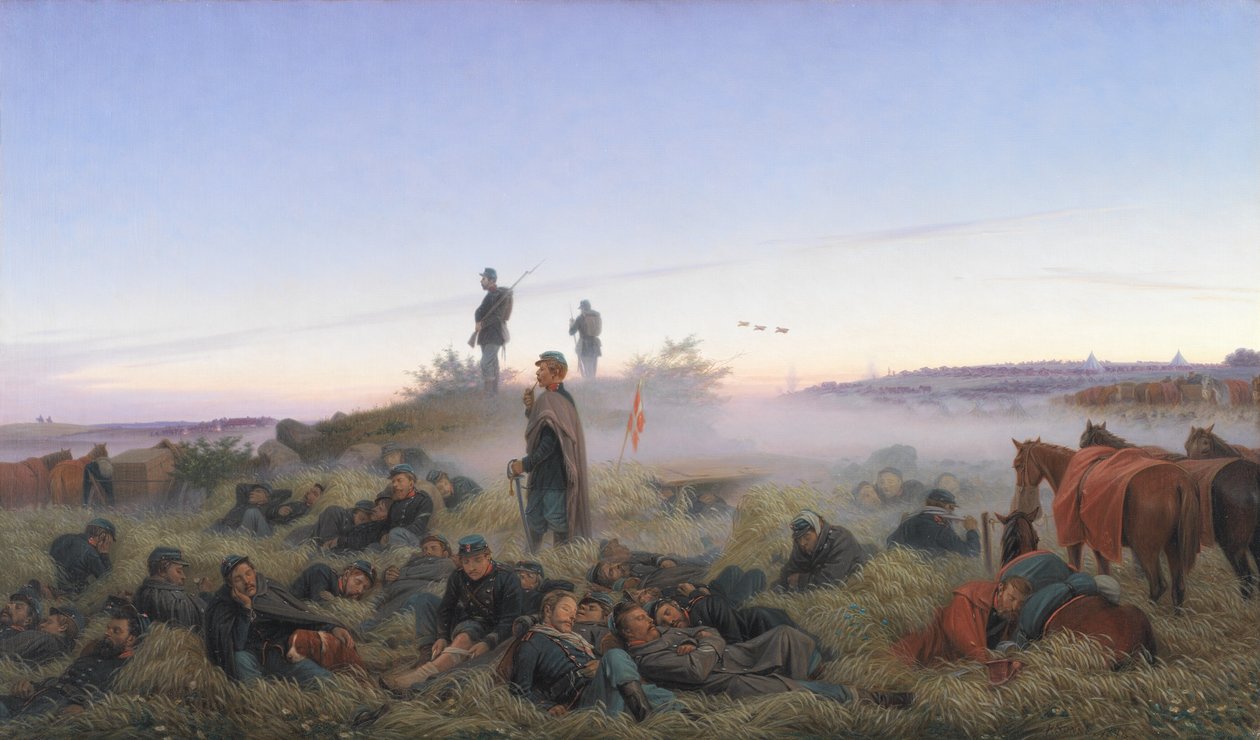La mañana después de la batalla de Isted 25 de julio de 1850 de Jorgen Valentin Sonne