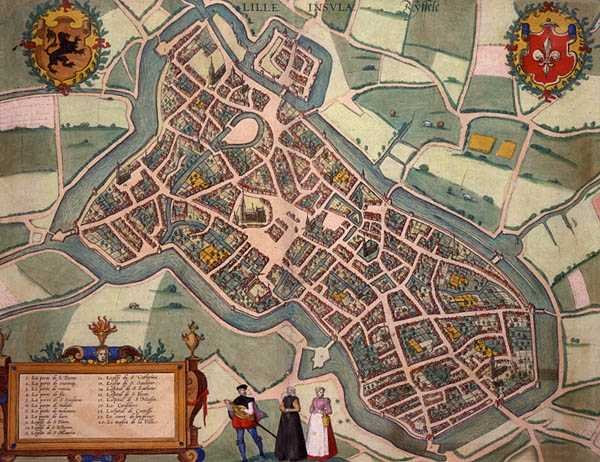 Mapa de Lille, de 