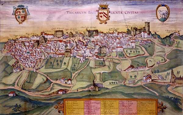 Mapa de Tricarico, de 