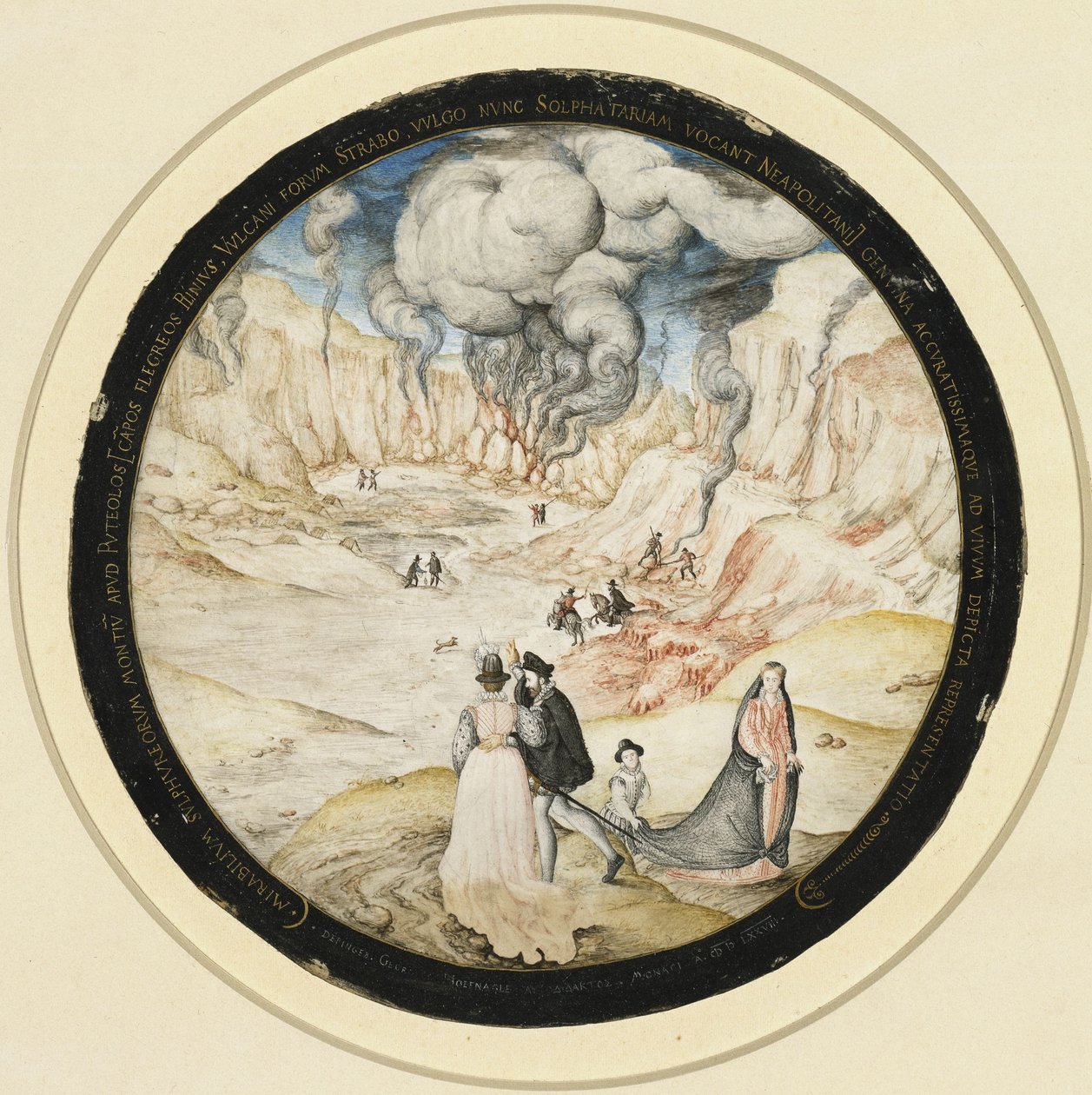 Los baños de azufre de la Solfatara cerca de Pozzuoli de Joris Hoefnagel