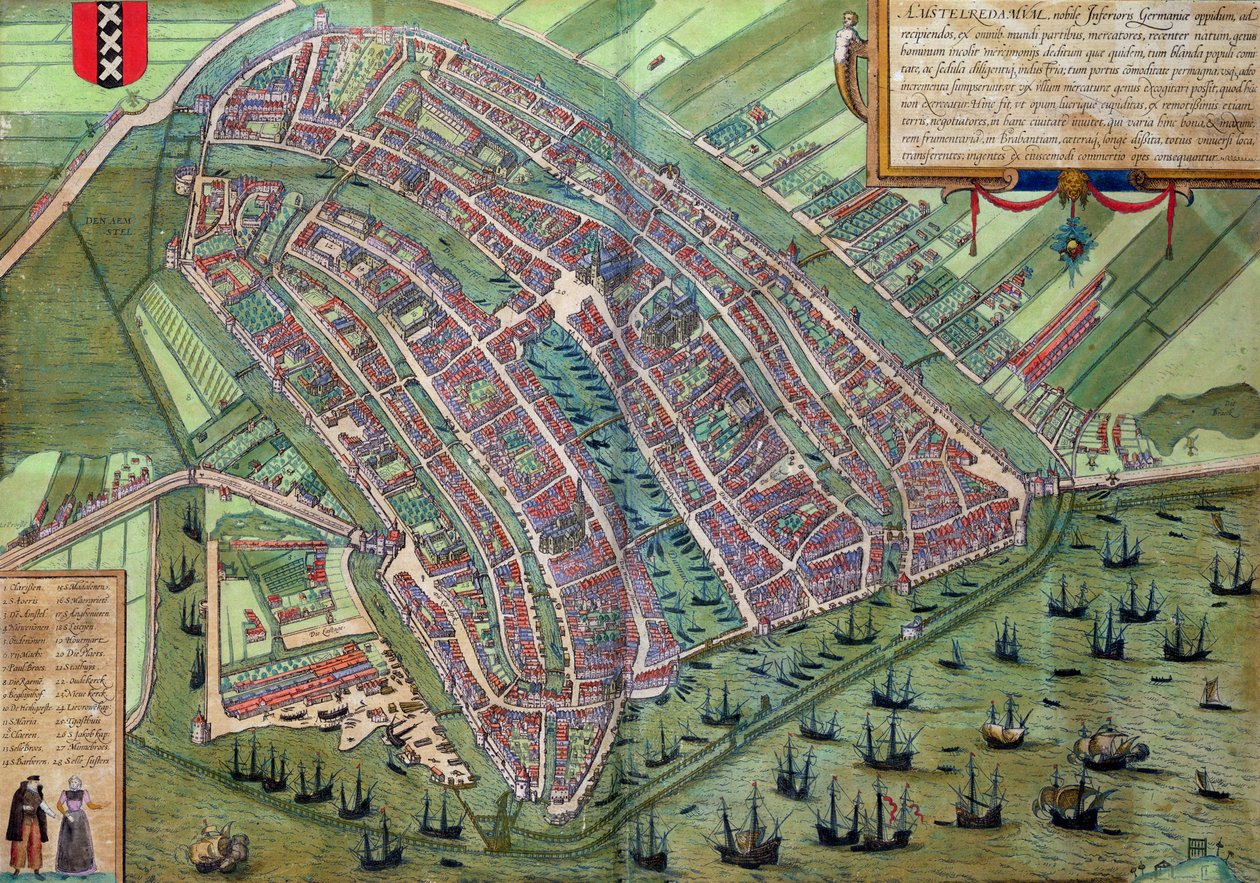 Mapa de Ámsterdam, de 