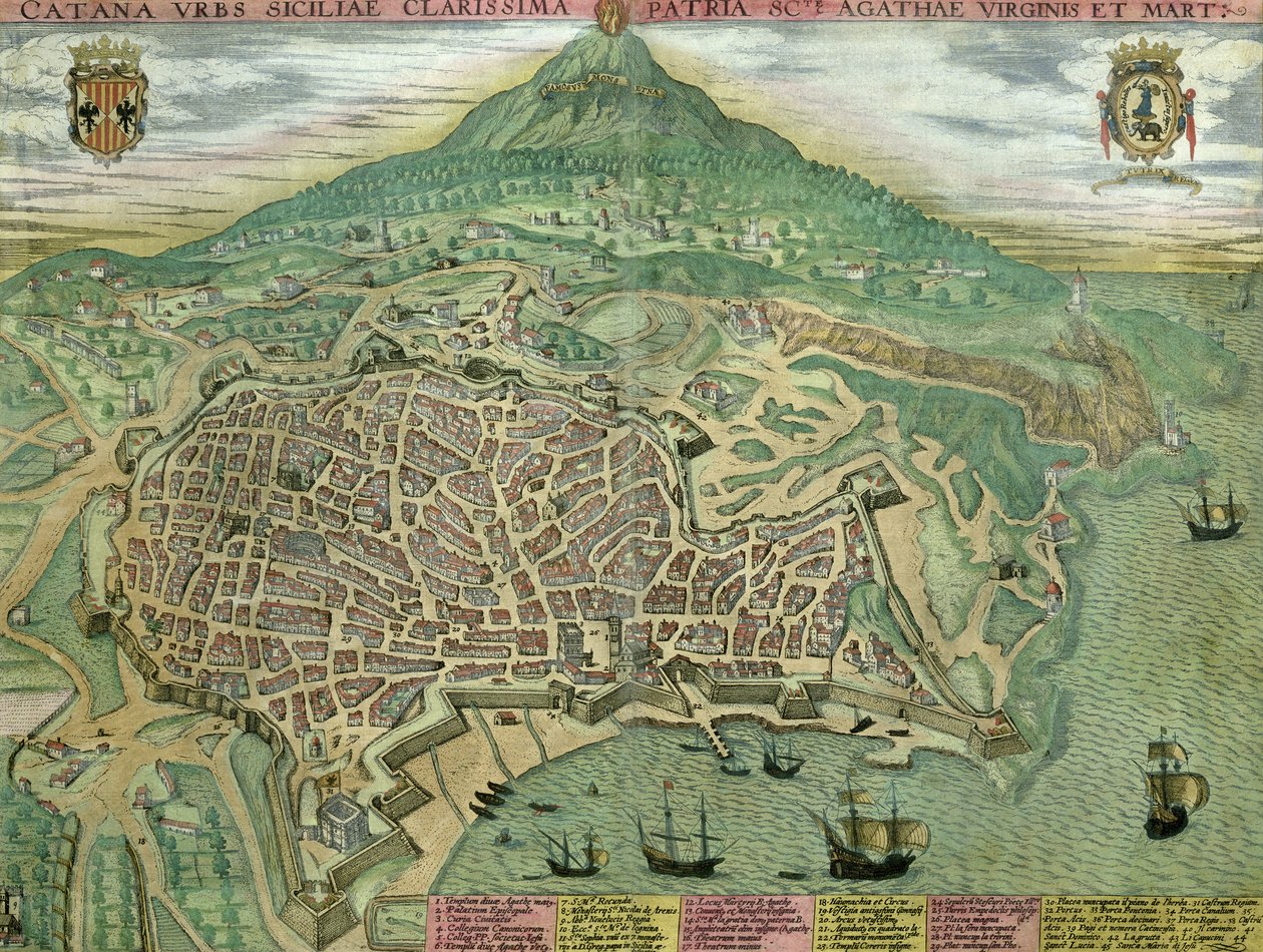 Mapa de Catania, de 