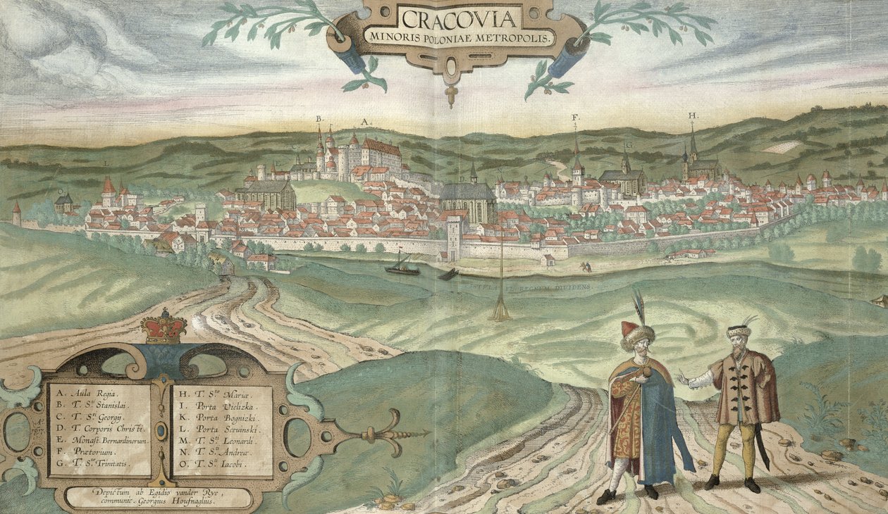 Mapa de Cracovia, de 