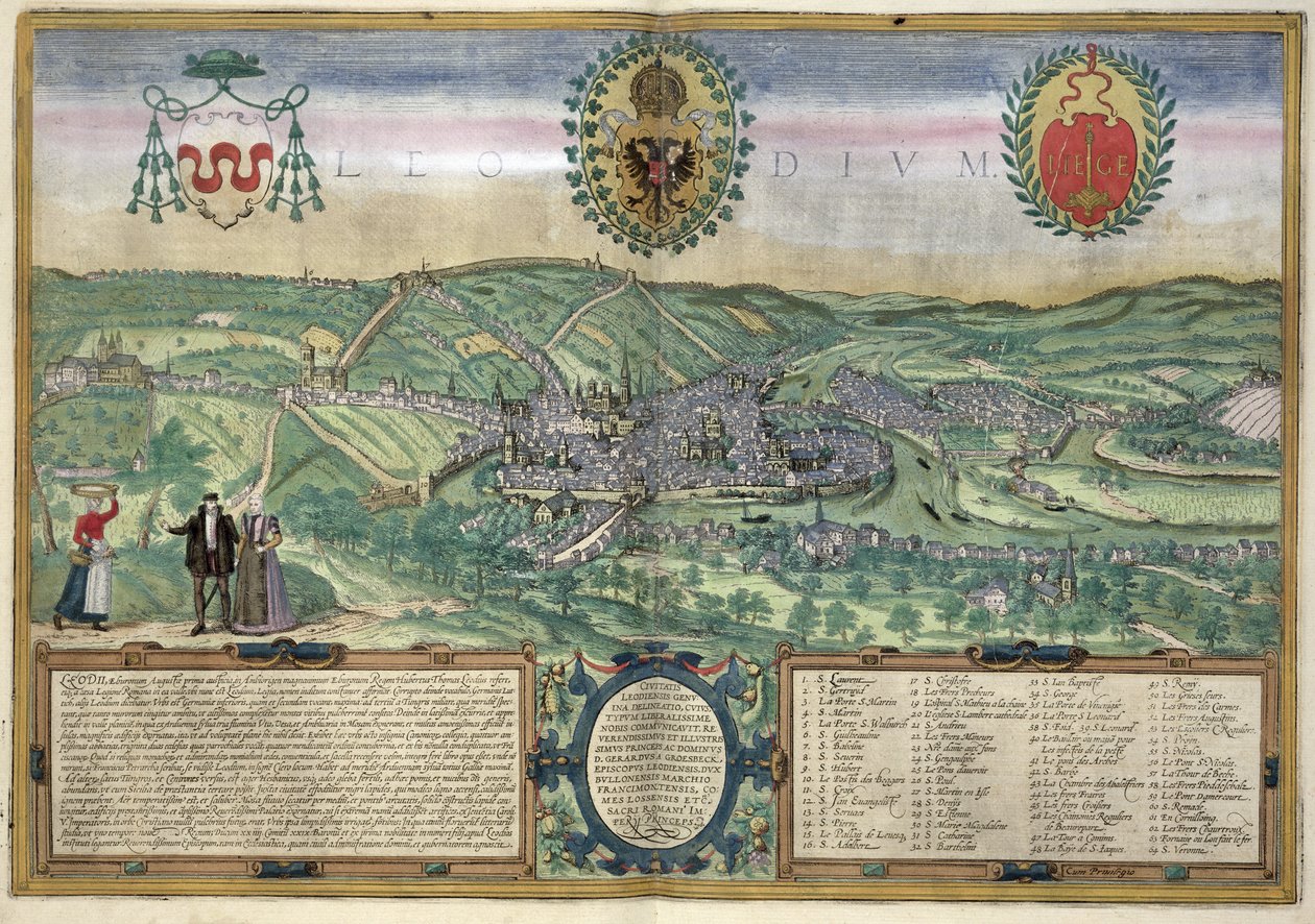 Mapa de Lieja, de 