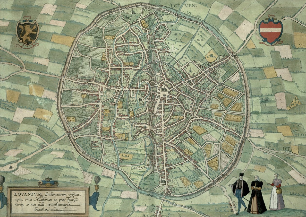 Mapa de Lovaina, de 