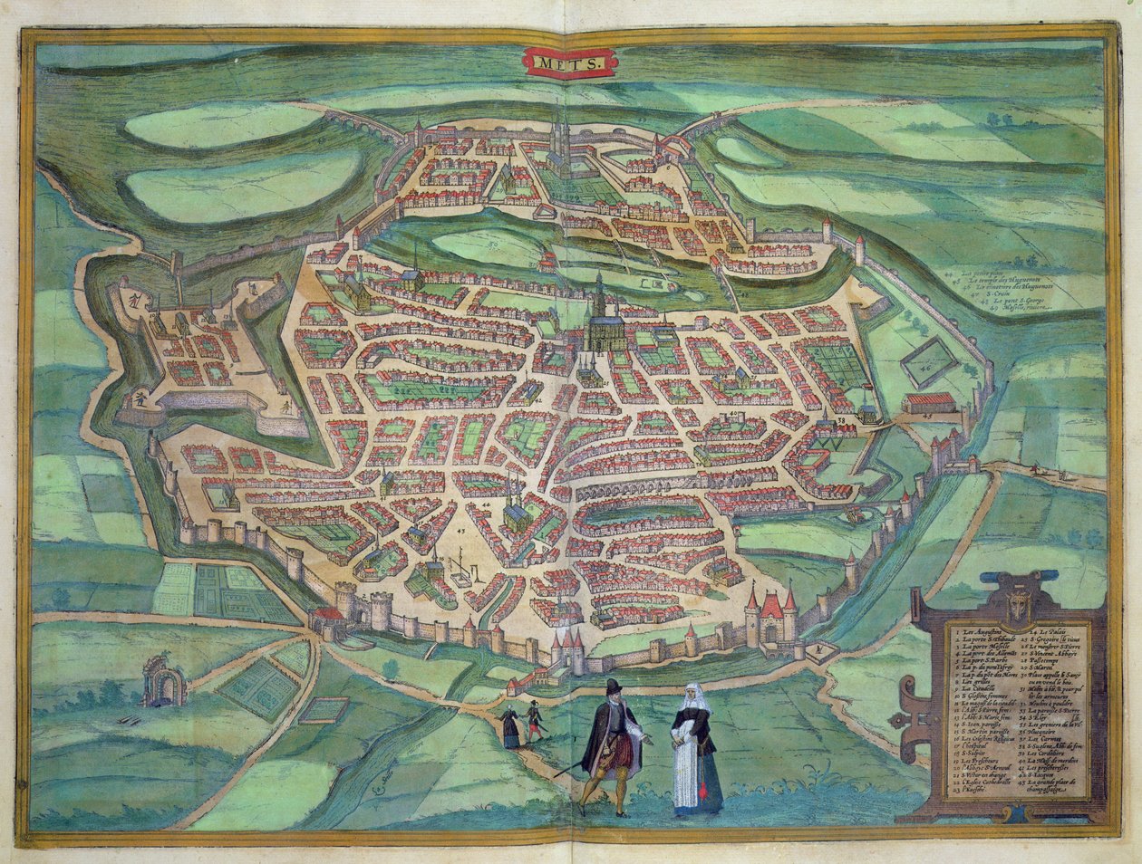 Mapa de Metz, de 